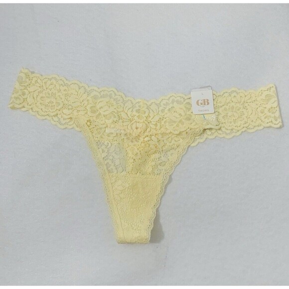 GB Thong Juniors Women L Nylon Lace Multicolor Pastel Set of 3 Romantic Sexy NWT - Picture 5 of 7